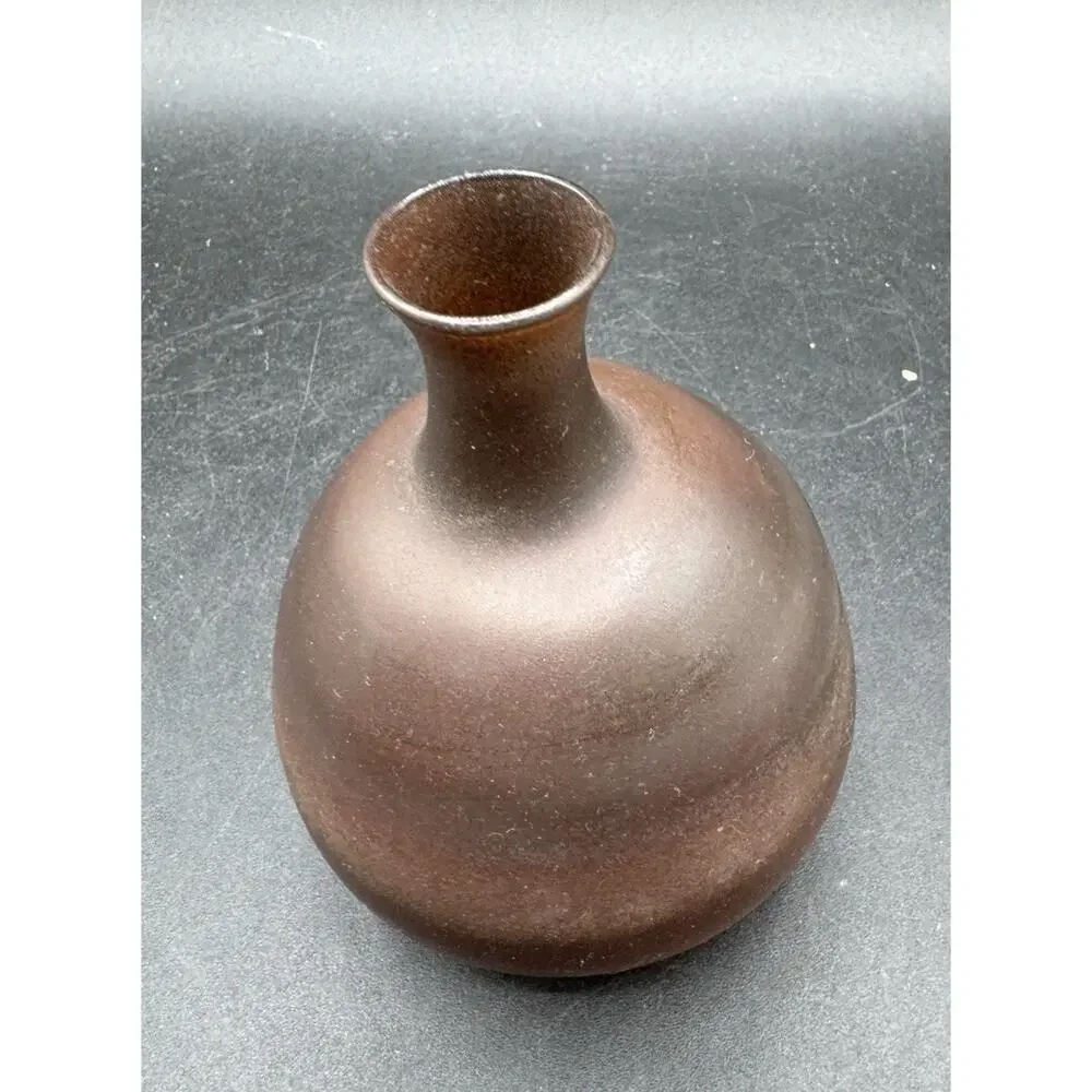 Genuine Israeli NEKER ART GLASS VASE Unique Handmade Delicate Frosted W Tag -S1R